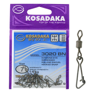 Застежка с роликовым вертлюгом Kosadaka 3020BN №07