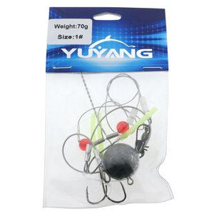 Снасть на камбалу YuYang с грузилом 70 гр