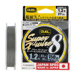Плетеный шнур Duel Super X-Wire 8 Ultra PE Silver 150м. 0.19 мм #1.2