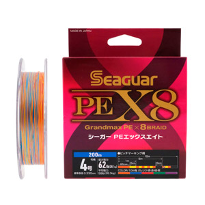 Шнур плетенный Seaguar Grandmax PE X8 Multicolor 200m 0.330мм #4.0