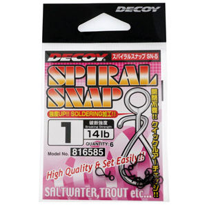 Застежка DECOY Spiral Snap SN-5 #1 (6.3кг)