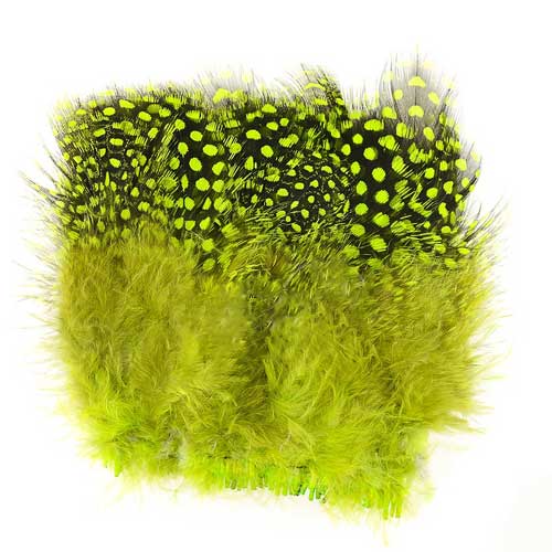 Перья цесарки Hareline Strung Guinea Feathers Chartreuse