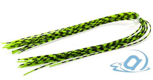 Материал для ножек Hareline Grizzly Barred Rubber Legs Medium, Neon Green