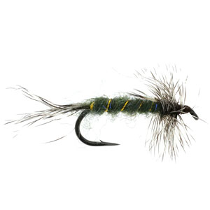 Мушка сухая Поденка Гризли #10 #5 Green Gray