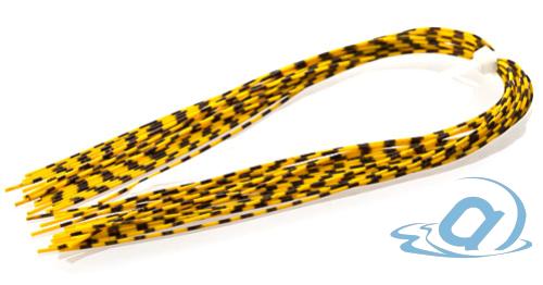 Материал для ножек Hareline Grizzly Barred Rubber Legs Medium, Yellow