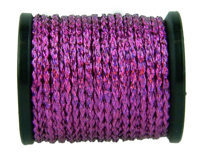 Люрекс UNI Flat Braid Small, Holographic Fuchsia