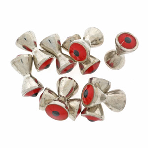 Латунные глазки LWS Nickel со вставками Red Eyes 5.5 мм 10 шт