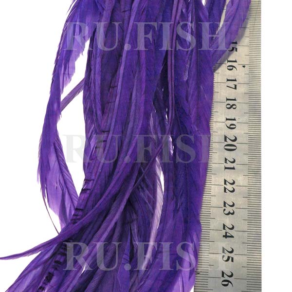 Набор длинных перьев Whiting Schlappen 10-14'' White dyed Purple
