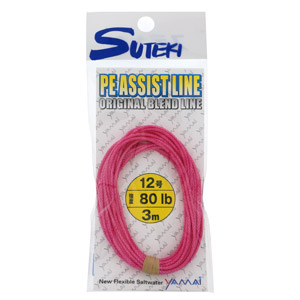 Шнур для ассистов Suteki PE Assist Line Pink 3м 80Lb