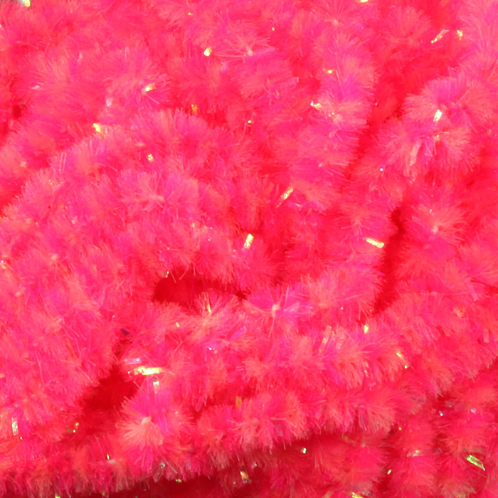Синель Hareline Speckled Chenille Pearl/Fl.Hot Pink