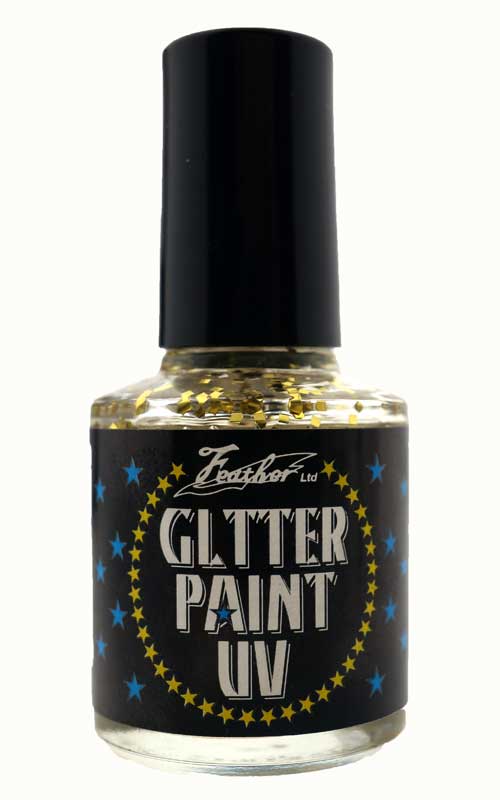 Лак FEATHER Gltter Paint UV Gold Blue