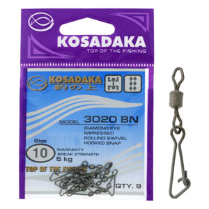 Застежка с роликовым вертлюгом Kosadaka 3020BN №10