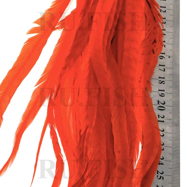 Набор длинных перьев Whiting Schlappen 10-14'' White dyed Orange