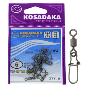 Застежка с роликовым вертлюгом Kosadaka 3022BN №06