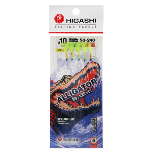 Сабики на зубаря Higashi Alligator S3-240 #10 Chartreuse