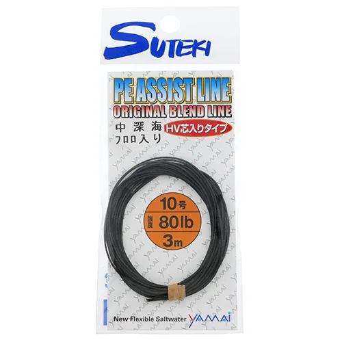 Шнур для ассистов Suteki PE Assist Line Black 3 м 80 Lb