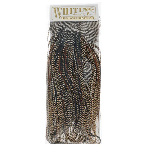 Петушиное седло Whiting Heritage Hackle Saddle Grizzly Variant V5