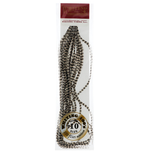 Набор перьев WHITING 100's Saddle Hackle #10 Grizzly