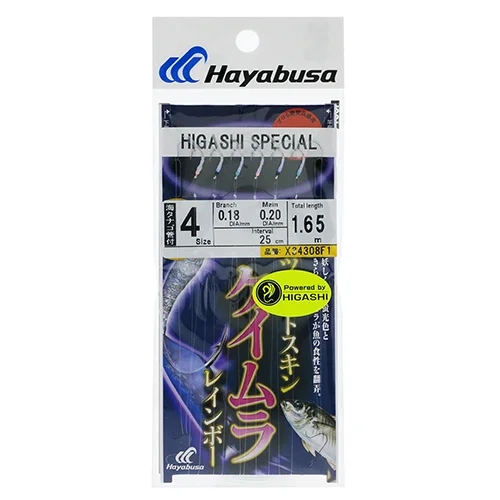 Оснастка для ловли корюшки Hayabusa Higashi Special X34308F1 #4 0.18мм-0.20мм