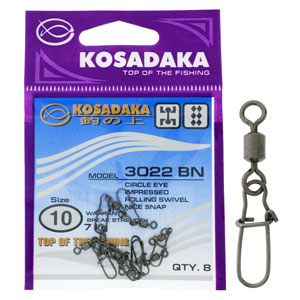 Застежка с роликовым вертлюгом Kosadaka 3022BN №10