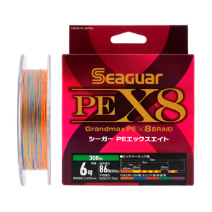 Шнур плетенный Seaguar Grandmax PE X8 Multicolor 300m 0.405мм #6.0