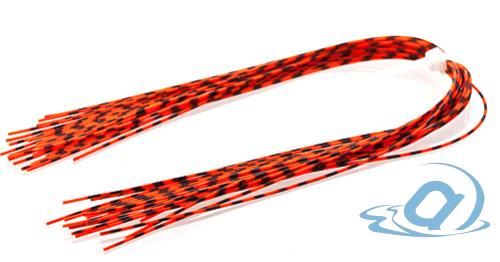 Материал для ножек Hareline Grizzly Barred Rubber Legs Medium, Neon Orange