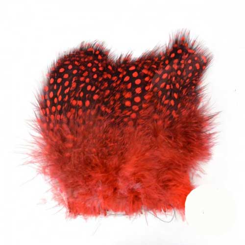 Перья цесарки Hareline Strung Guinea Feathers Red