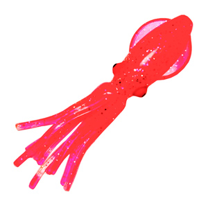 Каракатица RuSquid 7 см 11 Pink UV/Silver Flake/Red Eyes UV