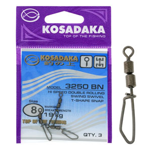 Застежка с двойным вертлюгом Kosadaka 3250BN №08