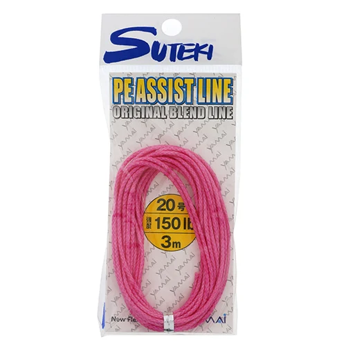 Шнур для ассистов Suteki PE Assist Line Pink 3м 150Lb