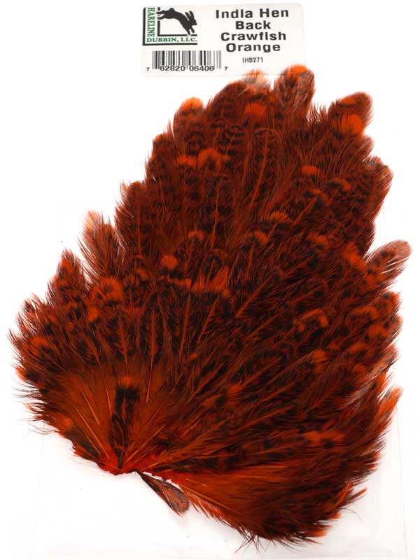 Перья Hareline India Hen Back Crawfish Orange