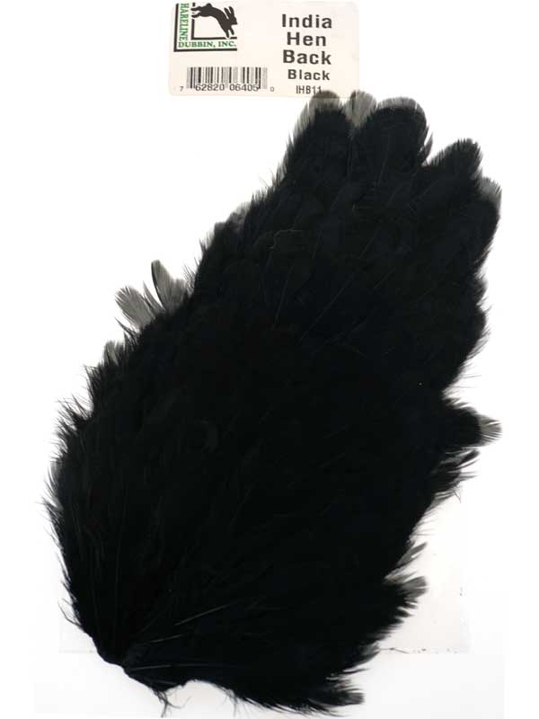 Перья Hareline India Hen Back Black