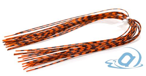 Материал для ножек Hareline Grizzly Barred Rubber Legs Medium, Orange