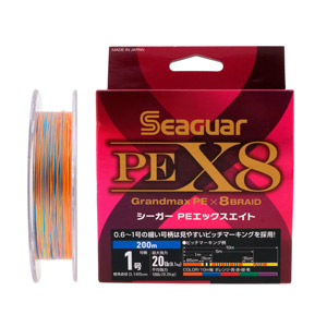 Шнур плетенный Seaguar Grandmax PE X8 Multicolor 200m 0.165мм #1.0