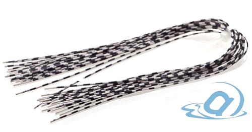 Материал для ножек Hareline Grizzly Barred Rubber Legs Medium, White