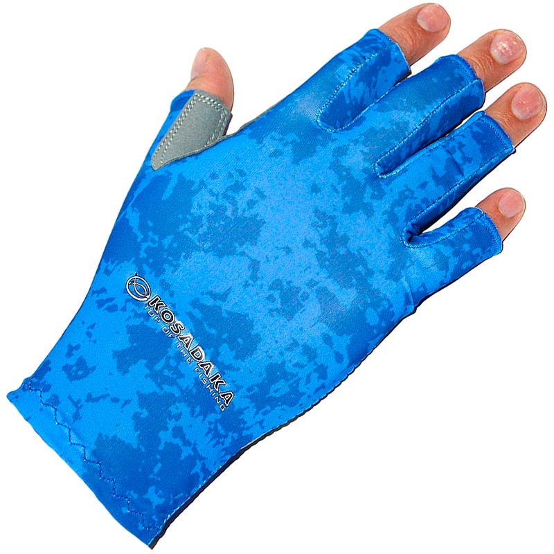 Перчатки эластичные без пальцев Kosadaka Sun Gloves Blue, S/M