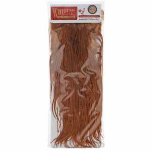 Седло петуха WHITING Dry Fly Saddle BRONZE White dyed Brown