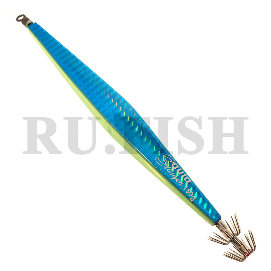 Кальмарница грузовая ASARI Squid Stinger Pro 150гр. Lumo Glow/Silver Blue/Silver Green