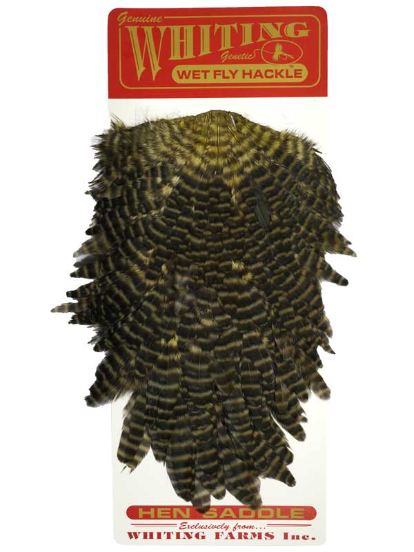 Седло куриное WHITING Hen Saddle Grizzly/Dark Olive