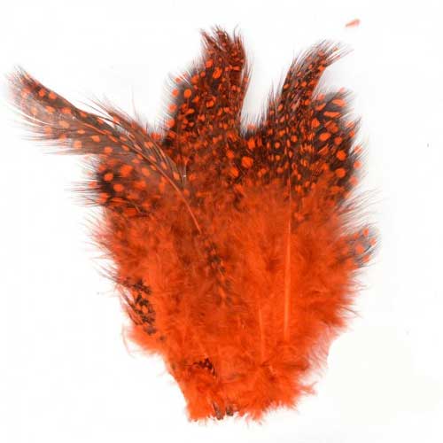 Перья цесарки Hareline Strung Guinea Feathers Orange