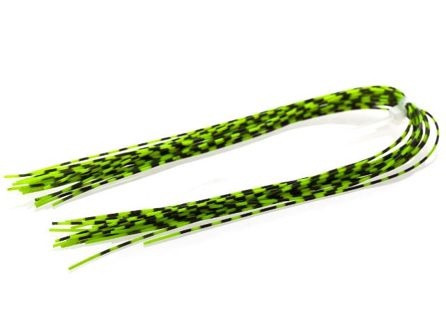 Материал для ножек Hareline Grizzly Barred Rubber Legs Medium, Chartreuse/Neon Green