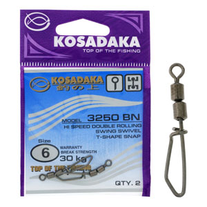 Застежка с двойным вертлюгом Kosadaka 3250BN №06