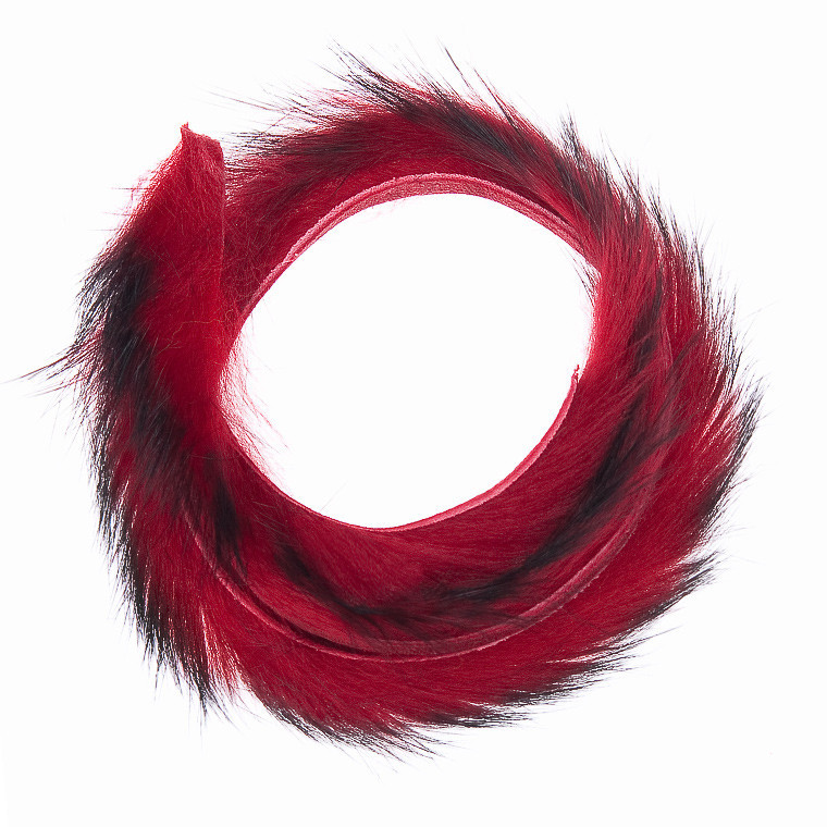 Полоски меха кролика HENDS Strip Bared Zonkers 6мм Red/Black 409