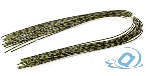 Материал для ножек Hareline Grizzly Barred Rubber Legs Medium, Olive