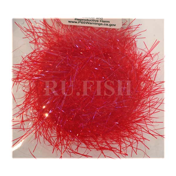 Синель Hareline Dyed UV Polar Chenille Red UV