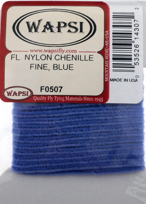Синель флюорисцентная Wapsi Fl.Nylon Chenille FINE Blue