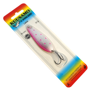 Блесна Kuusamo Latka 70мм 25гр Huurrepinkki GL/Pink/S-C UV