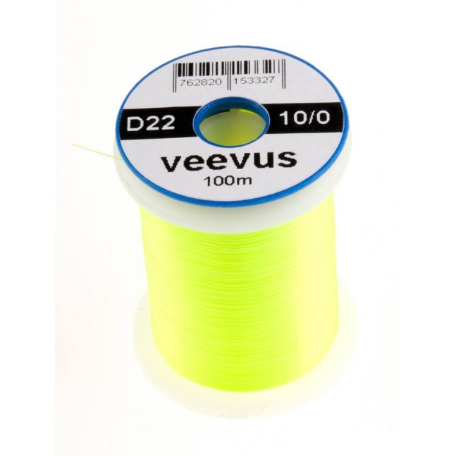 Монтажная нить Veevus Thread 10/0 Fl. Yellow Chartreuse