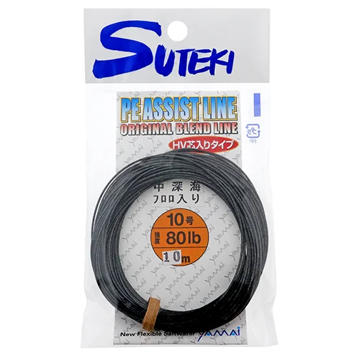 Шнур для ассистов Suteki PE Assist Line Black 10 м 80 Lb