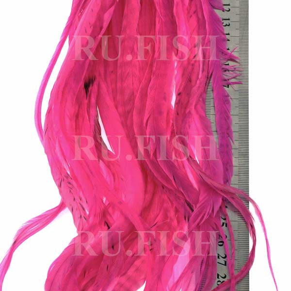 Набор длинных перьев Whiting Schlappen 10-14'' White dyed Pink